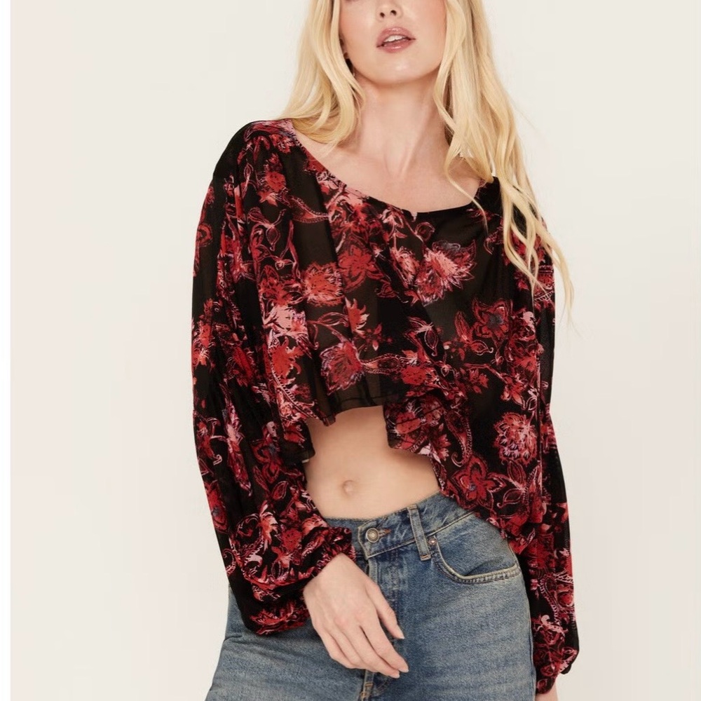 Free People Women's Up For Anything
Western Shirt top size XS